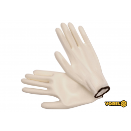 Рукавиці робочі білі VOREL поліестер покритий поліуретаном розмір 10