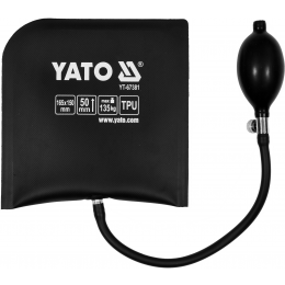 Подушка монтажна, надувна YATO, навантаження 135 кг, висоти 50 мм, 165 х 150 мм