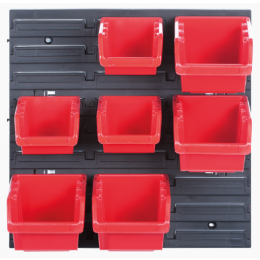 Таблиця перфорована 400х110х400 мм з ергобоксами: 70х100х155 мм- 3 шт, 90х120х195 мм- 4 шт