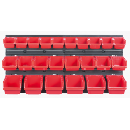 Таблиця перфорована 400х165х400 мм з ергобоксами: 70х100х155 мм 8шт, 90х120х195 мм 6шт, 60х80х115 10