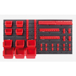 Таблиця перфорована 400х165х400мм з ергобоксами: 70х100х155 мм 4шт, 90х120х195 мм 3шт, 60х80х115 4шт