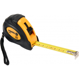 Рулетка з метричною шкалою VOREL : l= 5 м, w= 25 мм, 2 фіксатори