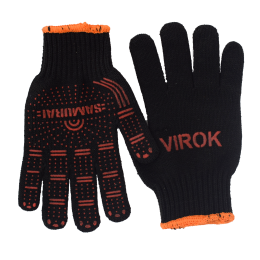 Рукавиці трикотажні SAMURAI  з двостороннім ПВХ   (10 клас,бавовна 40%,поліестр 60%)розм.10