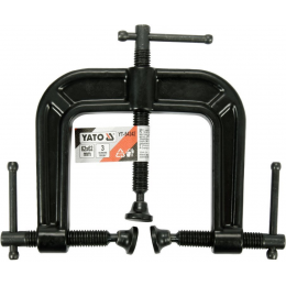 Струбцина з 3 гвинтовими затискачами YATO, тип 