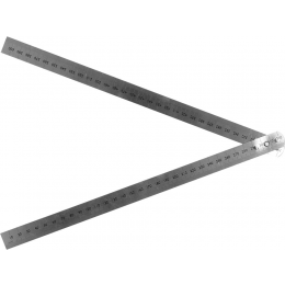 Лінійка складана з нержавіючої сталі VOREL, l= 600 мм, 2 секції по 300 мм