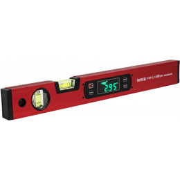 Рівень електронний з LED-дисплеєм YATO: L= 400 мм, магнітний, алюмінієвий корпус