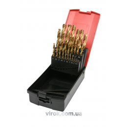 Набір свердл по металу YATO HSS-TiN 1-13 мм 25 шт