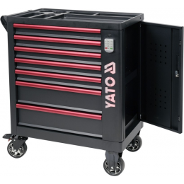 Шафа-візок для інструментів YATO з 7 шуфлядами, 982x 755x 455 мм, кодовий замок