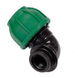 Коліно 90° до водяних пластикових труб з внут. різьбою 25 мм-1/2