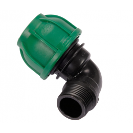 Коліно 90° до водяних пластикових труб з зовн. різьбою 25 мм- 3/4