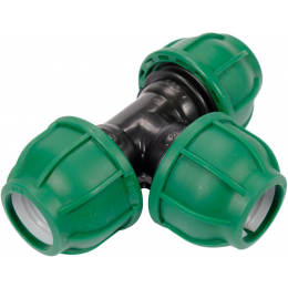 Трійник сполучний водяних пластикових труб 25 мм- FLO поліпропіленовий, для тиску 1 MPa