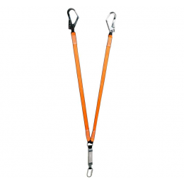 Амортизатор 2-стрічковий для безпеки висотних робіт YATO, з карабінами. l= 1,8 м, M= 100 кг