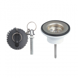 Клапан донный для раковины с пробкой на цепочке 1¼