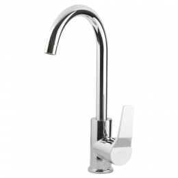 Смеситель s45 Ø40 для кухни излив высокий ухо на гайке AQUATICA (9745100)