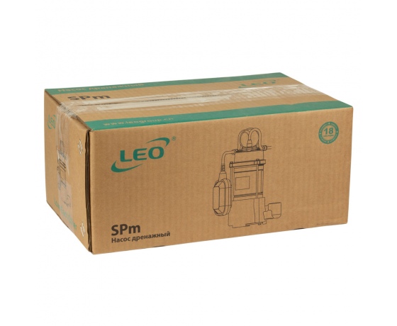 Фото 7 - Насос дренажный садовый 0.37кВт Hmax 42м Qmax 35л/мин LEO SPm37A (773251)