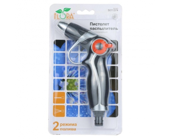 Фото 8 - Пистолет-распылитель 2-х режимный (AL+TPR) FLORA (5011374)