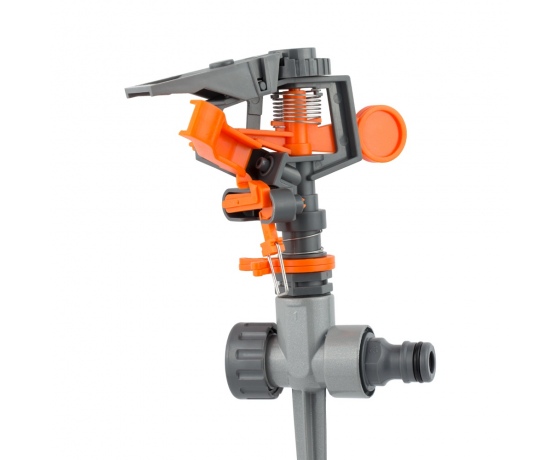 Фото 9 - Дождеватель импульсный на металлическом колышке (ABS+AL) FLORA (5013234)