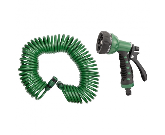 Фото 2 - Набор поливочный: шланг спиральный 15м + пистолет-распылитель 7-ми режимный GRAD (5019075)