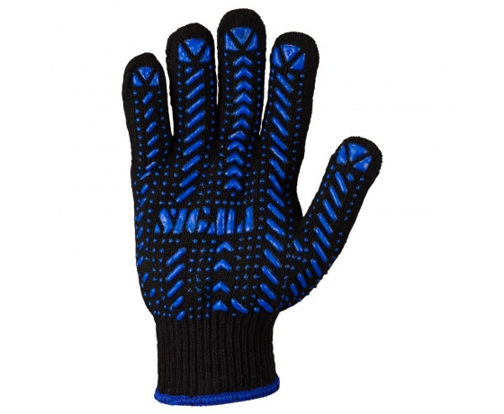 Фото 4 - Перчатки трикотажные с ПВХ точкой р10 Актив (черные) КРАТНО 12 парам SIGMA (9442471)