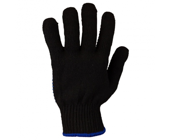 Фото 5 - Перчатки трикотажные с ПВХ точкой р10 Актив (черные) КРАТНО 12 парам SIGMA (9442471)