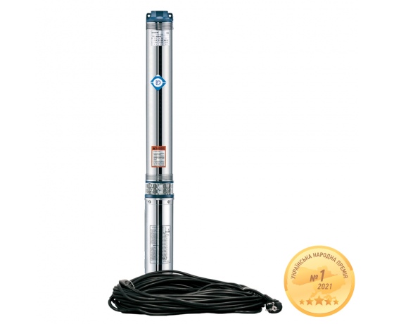 Фото 2 - Насос центробежный 0.37кВт H 49(38)м Q 55(35)л/мин Ø102мм 35м кабеля mid AQUATICA 4QJED3-7-0.37 (778441)