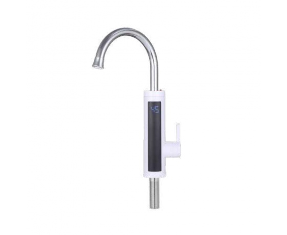 Фото 2 - Кран-водонагреватель проточный s89 3.3кВт для кухни излив ухо на гайке с дисплеем и термостатом (W) AQUATICA (9789113)