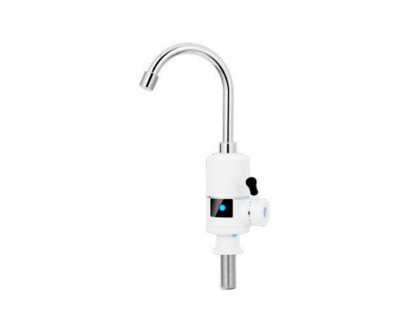 Фото 2 - Кран-водонагреватель проточный s96 3.3кВт для кухни излив ухо на гайке с индикатором и термостатом AQUATICA (9796133)