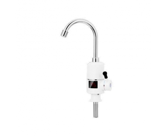 Фото 2 - Кран-водонагреватель проточный s96 3.3кВт для кухни излив ухо на гайке с дисплеем и термостатом AQUATICA (9796113)