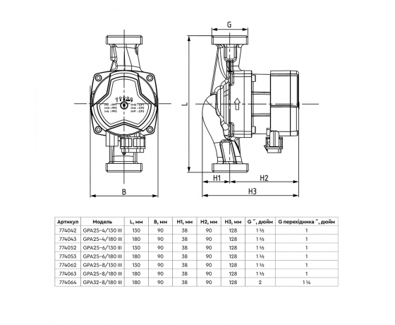 Фото 8 - Насос циркуляционный энергосберегающий 5-25Вт Hmax 4м Qmax 47л/мин Ø1½