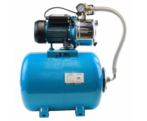 Фото 3 - Станция 1.1кВт Hmax 50м Qmax 60л/мин (самовсасывающий насос нерж) 50л Украина AQUATICA (775098/50)