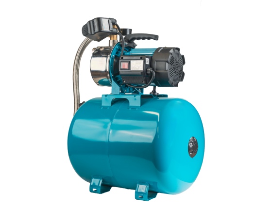 Фото 4 - Станция 1.0кВт Hmax 44м Qmax 73л/мин нерж (самовсасывающий насос нерж) 50л Украина LEO (775313/50)