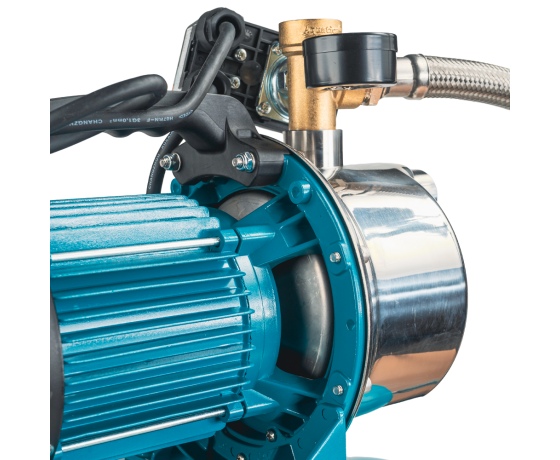 Фото 8 - Станция 1.0кВт Hmax 44м Qmax 73л/мин нерж (самовсасывающий насос нерж) 50л Украина LEO (775313/50)