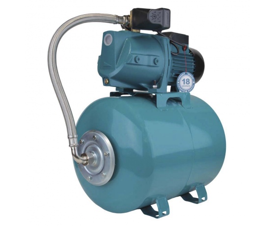 Фото 2 - Станция 1.1кВт Hmax 55м Qmax 80л/мин (самовсасывающий насос) 50л Украина LEO (775325/50)