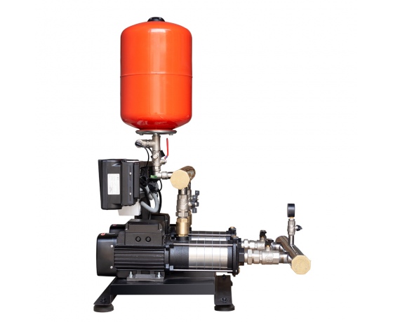 Фото 4 - Cтанция повышения давления 2×1.1кВт Hmax 58м Qmax 120л/мин нерж 24л + частотное регулирование LEO 3.0 (2ECHm4-60-2AVF-1.1M-24)