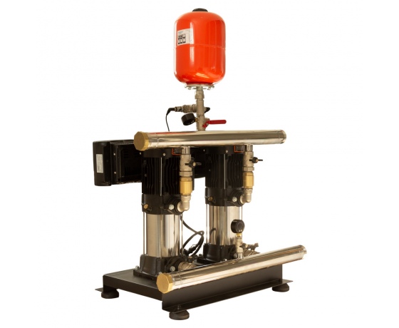 Фото 6 - Станция повышения давления 2×1.1кВт Hmax 82м Qmax 67л/мин 8л + частотное регулирование LEO 3.0 (2EVPm2-7-2AVF-1.1M-8)