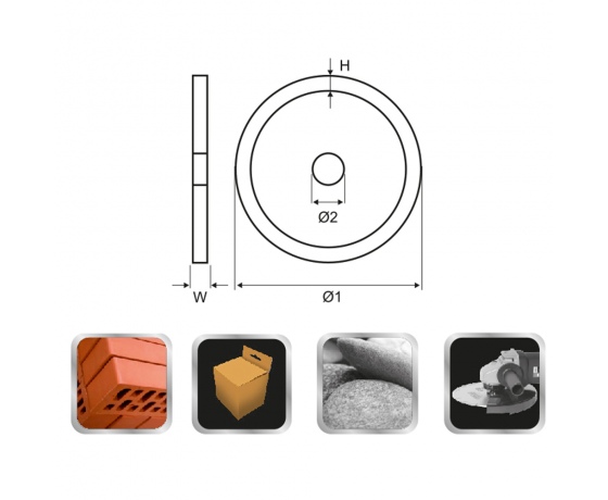 Фото 3 - Круг алмазный 115мм сегментный шлифовальный (1 ряд) SIGMA (1912021)