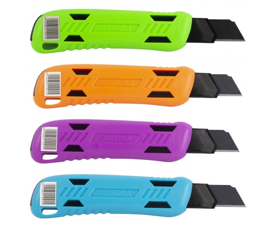 Фото 3 - Нож сегментный лезвие 18мм корпус ABS автоматический замок Color (усиленный) SIGMA (8211091)