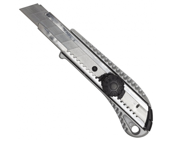 Фото 3 - Нож сегментный лезвие 18мм корпус металлический винтовой замок GRAD (8215275)