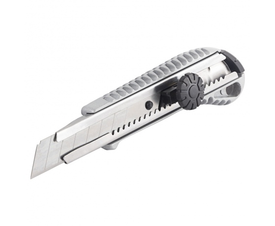 Фото 5 - Нож сегментный лезвие 18мм корпус металлический винтовой замок GRAD (8215275)