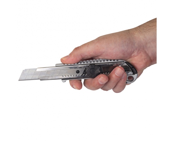 Фото 9 - Нож сегментный лезвие 18мм корпус металлический винтовой замок GRAD (8215275)