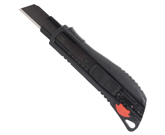 Фото 3 - Нож сегментный лезвие 18мм корпус ABS/TPR автоматический замок ULTRA (8210292)