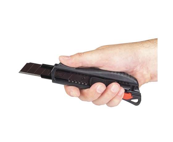 Фото 9 - Нож сегментный лезвие 18мм корпус ABS/TPR автоматический замок ULTRA (8210292)