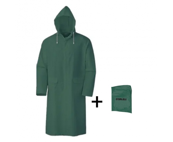 Фото 2 - Плащ от дождя Storm XL зеленый SIGMA (9461451)
