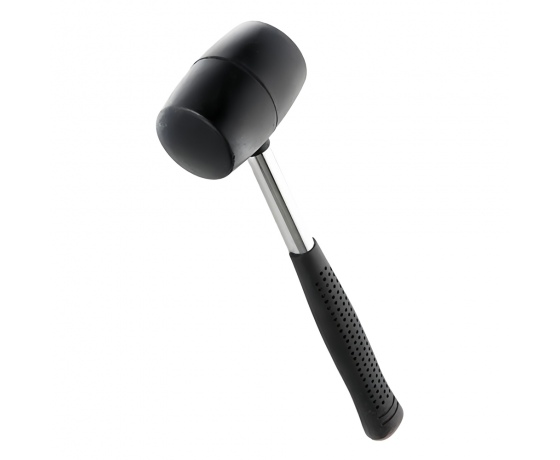 Фото 2 - Киянка резиновая чёрная 225г металлическая обрезиненная рукоятка SIGMA (4317461)