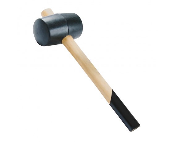 Фото 2 - Киянка резиновая чёрная 340г деревянная рукоятка SIGMA (4317711)