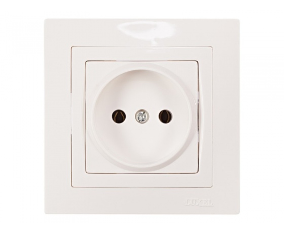 Фото 2 - Розетка одинарная Luxel BRAVO (5001) белая