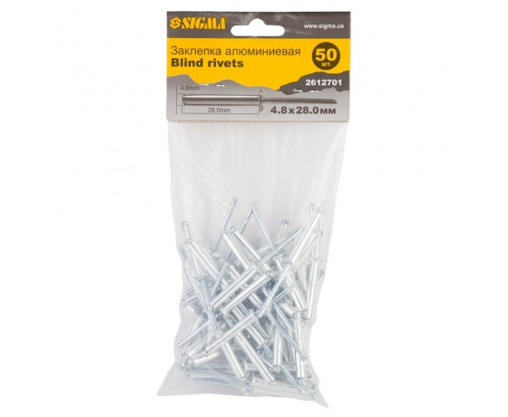 Фото 2 - Заклепки алюминиевые Standard 4.8×28мм 50шт SIGMA (2612701)