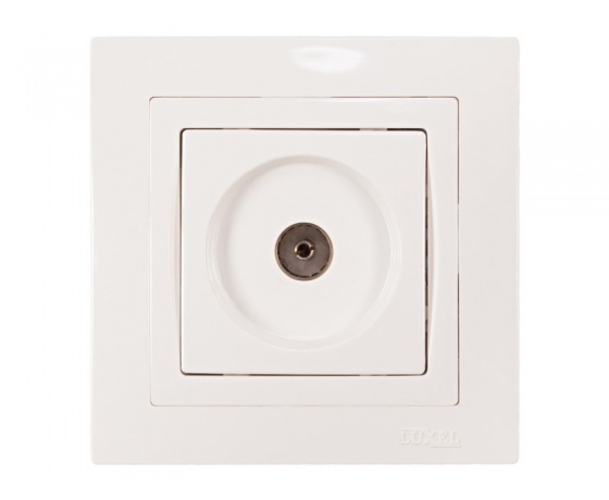 Фото 2 - Розетка телевизионная Luxel BRAVO (5009) белая