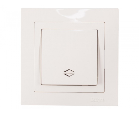 Фото 2 - Выключатель проходной Luxel BRAVO (5015) белый