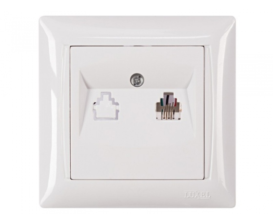 Фото 2 - Розетка телефонная Luxel PRIMERA (3010) белая
